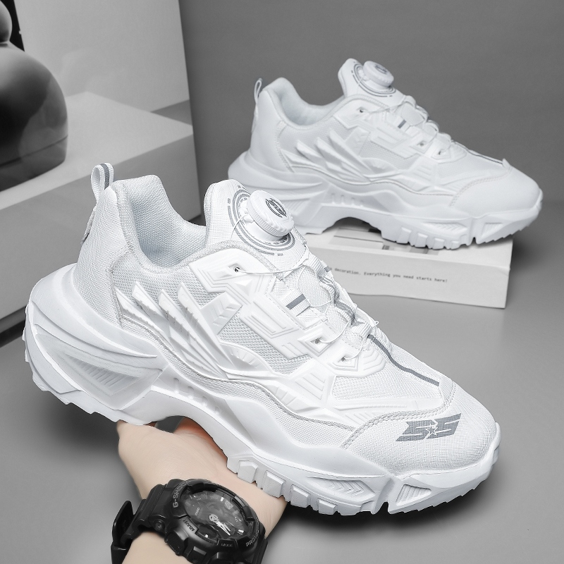 男鞋2025新款夏季透气男款运动休闲网红爆款增高跑步黑色老爹潮鞋
